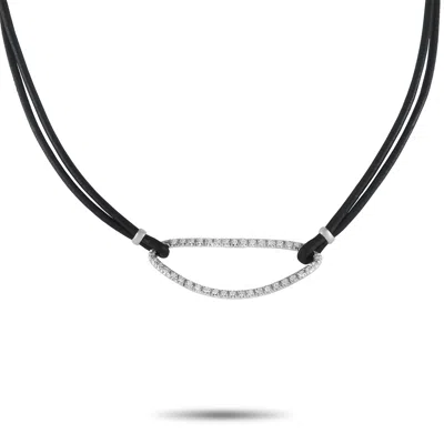Piero Milano 18k White Gold 0.38ct Diamond Cord Necklace In White