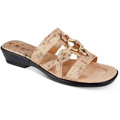 Easy Street Torrid Womens Cork Square Toe Heel Sandals In Multi