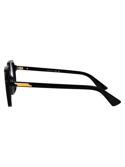 Bottega Veneta Violet Acetate Optical Glasses In Black-black-transparent