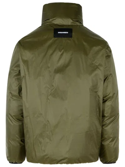 Dsquared2 Polyester Down Jacket Men In Green