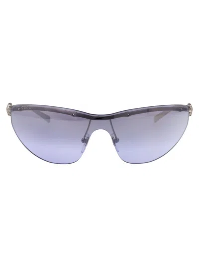 Gucci Sunglasses In Silver-silver-violet