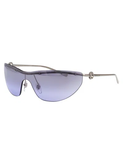 Gucci Sunglasses In Silver-silver-violet
