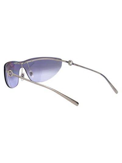 Gucci Sunglasses In Silver-silver-violet