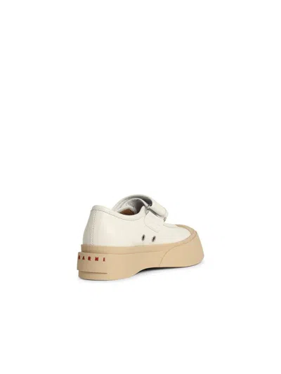 Shop Marni 'mary Jane' White Leather Sneakers