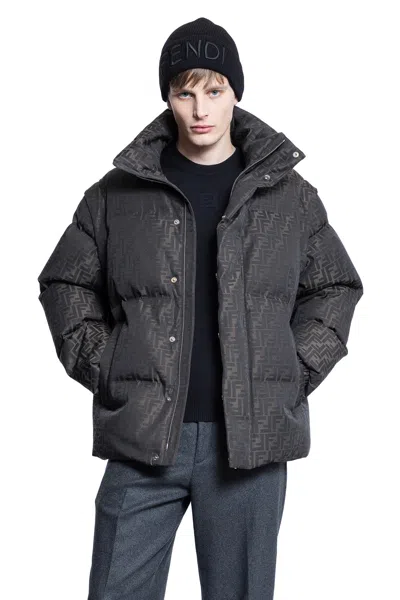 Fendi Man Brown Jackets In Brown