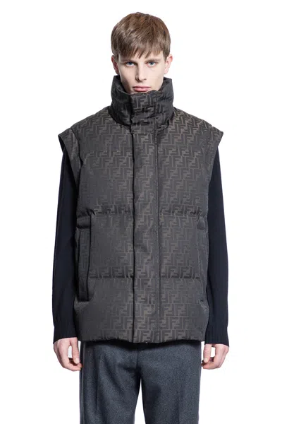 Fendi Man Brown Jackets In Brown