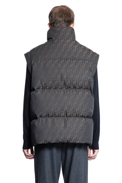 Fendi Man Brown Jackets In Brown