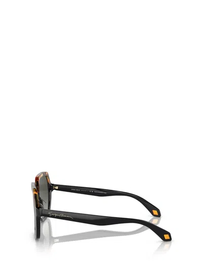 Giorgio Armani Womens Black Ar8193u Square-frame Acetate Sunglasses In Yellow Havana / Black