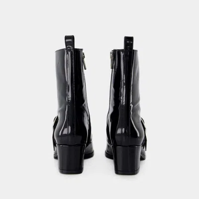 Carel Paris 50mm Decorative-buckle Ankle Boots In Black
