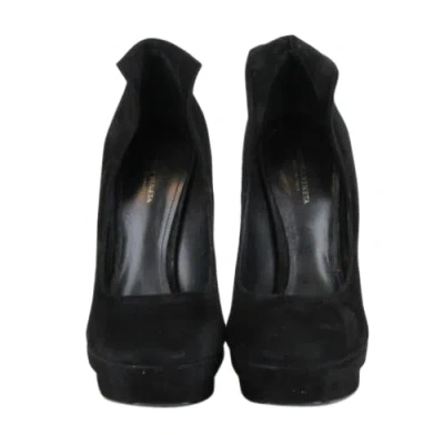 Bottega Veneta Women's Black Suede Platform Heel Pump (36.5 Eu / 6.5 Us) In Black