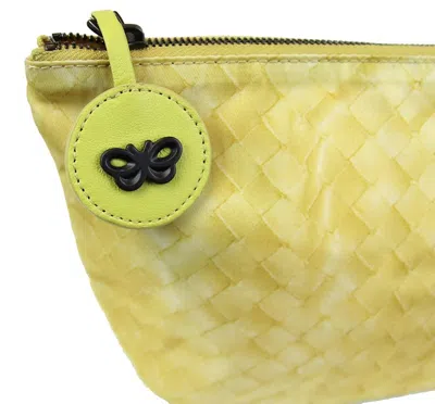 Bottega Veneta Women's Yellow Nylon Intrecciolusion Cosmetic Bag 301183 9441 In Yellow