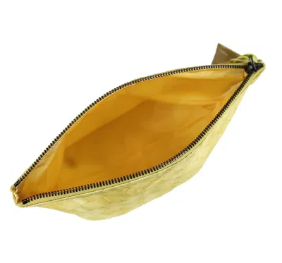 Bottega Veneta Women's Yellow Nylon Intrecciolusion Cosmetic Bag 301183 9441 In Yellow