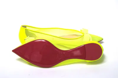 Christian Louboutin Fluro Yellow Flat Point Toe Shoe In Yellow