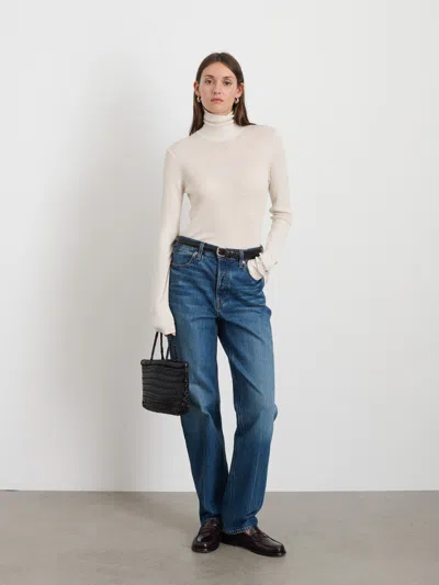 Alex Mill Emmaline Turtleneck In Merino Wool In Cream