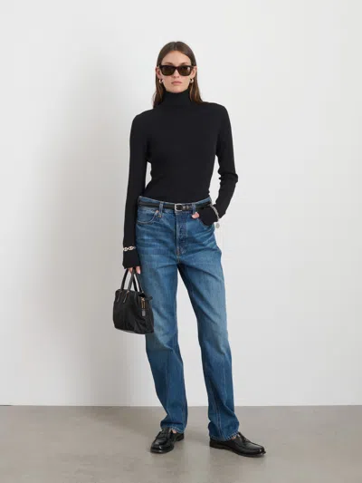 Alex Mill Emmaline Turtleneck In Merino Wool In Soot