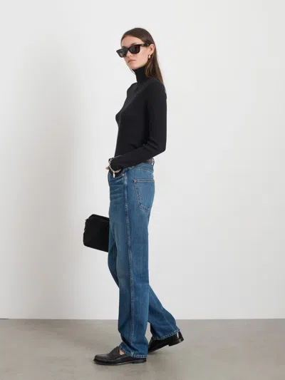 Alex Mill Emmaline Turtleneck In Merino Wool In Soot