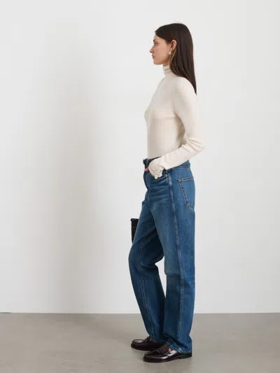 Alex Mill Emmaline Turtleneck In Merino Wool In Cream