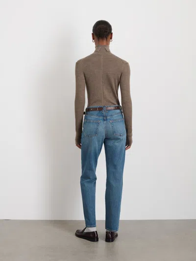 Alex Mill Emmaline Turtleneck In Merino Wool In Taupe