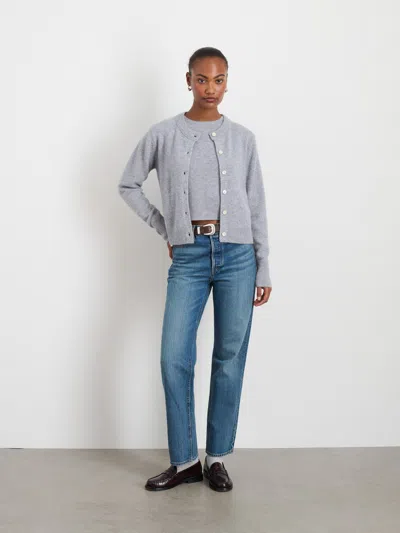 Alex Mill Lucie Cardigan In Cashmere In Icy Grey
