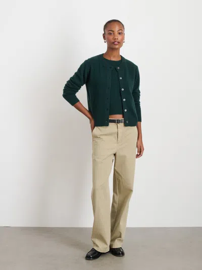 Alex Mill Lucie Cardigan In Cashmere In Cypress Green