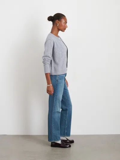 Alex Mill Lucie Cardigan In Cashmere In Icy Grey