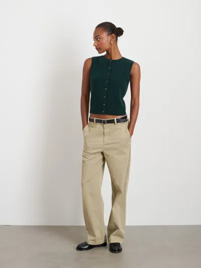Alex Mill Lucie Vest In Cashmere In Cypress Green