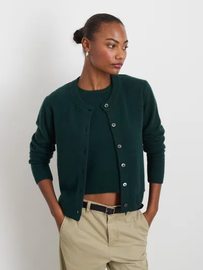 Alex Mill Lucie Cardigan In Cashmere In Cypress Green