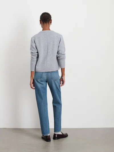 Alex Mill Lucie Cardigan In Cashmere In Icy Grey