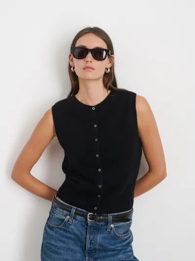 Alex Mill Lucie Vest In Cashmere In Black