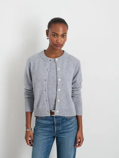 Alex Mill Lucie Cardigan In Cashmere In Icy Grey
