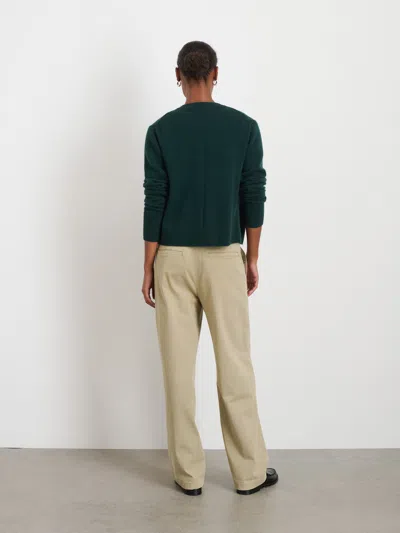 Alex Mill Lucie Cardigan In Cashmere In Cypress Green