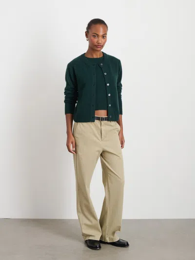 Alex Mill Lucie Cardigan In Cashmere In Cypress Green