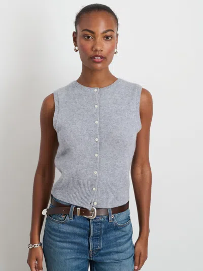 Alex Mill Lucie Vest In Cashmere In Icy Grey