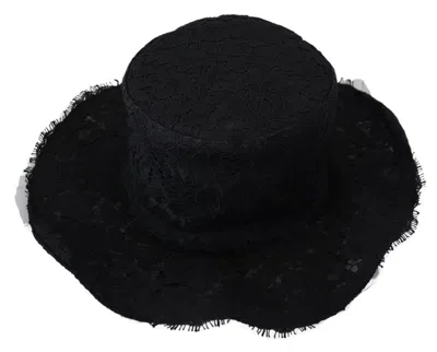 Dolce & Gabbana Elegant Black Top Hat - Timeless Fashion Women's Statement In Black