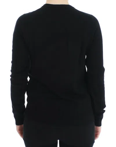 Dolce & Gabbana Black Button Down Slim Cardigan Wool Sweater In Black