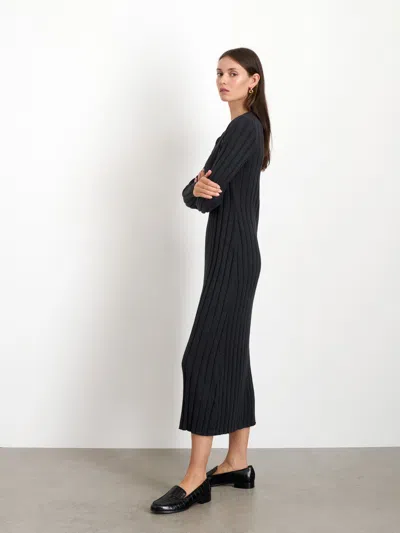 Alex Mill Sadie Sweater Dress In Cotton Cashmere In Charcoal