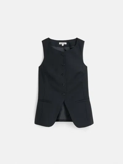 Alex Mill Sammy Vest In Wool Blend In Black