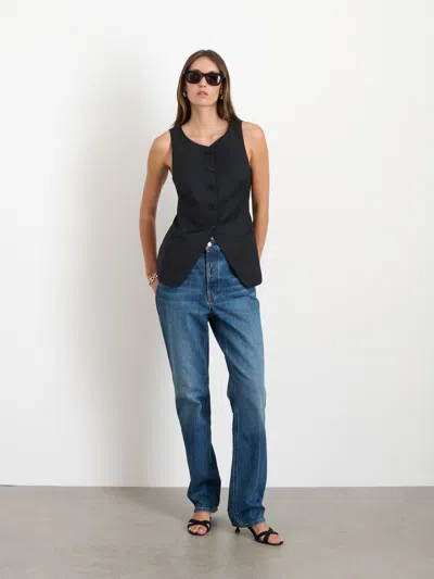 Alex Mill Sammy Vest In Wool Blend In Black