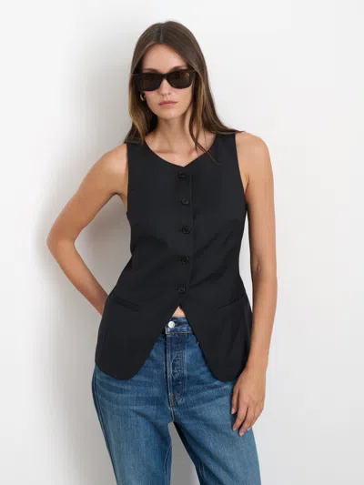 Alex Mill Sammy Vest In Wool Blend In Black