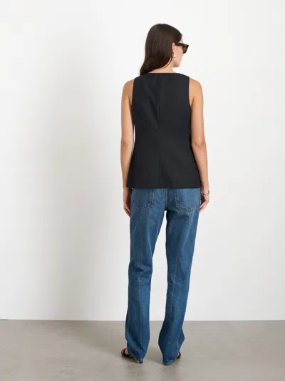 Alex Mill Sammy Vest In Wool Blend In Black