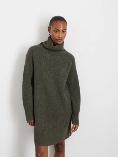 Alex Mill Simone Sweater Dress In Cashmere In Baladi Olive