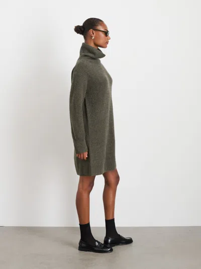 Alex Mill Simone Sweater Dress In Cashmere In Baladi Olive