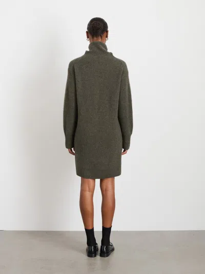 Alex Mill Simone Sweater Dress In Cashmere In Baladi Olive