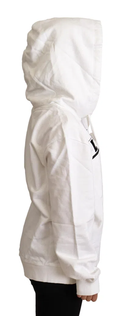 Dolce & Gabbana White L'amore Motive Hooded Women's Sweater In White