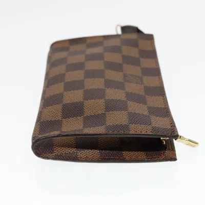 Pre-owned Louis Vuitton Poche Toilette Brown Canvas Clutch Bag ()