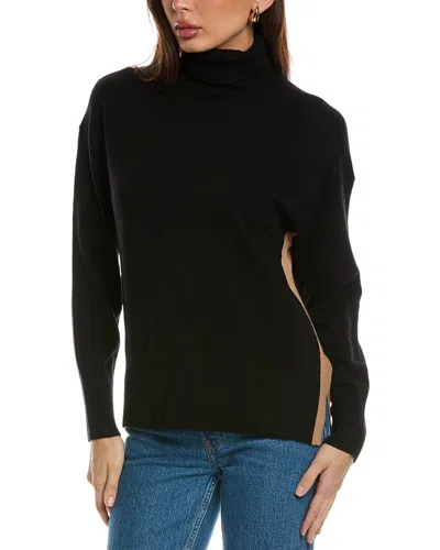 Reiss Alexis Wool & Cashmere-blend Sweater In Black
