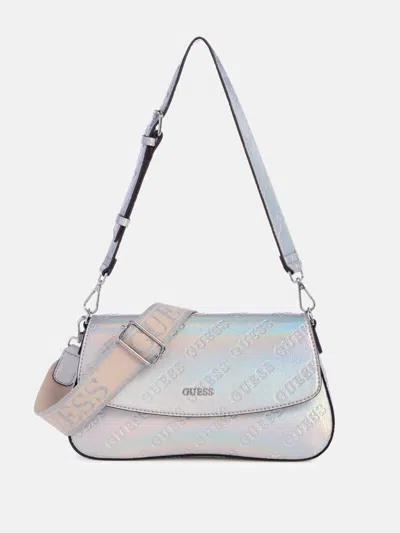 Guess Factory Utopie Metallic Shoulder Bag In Multi