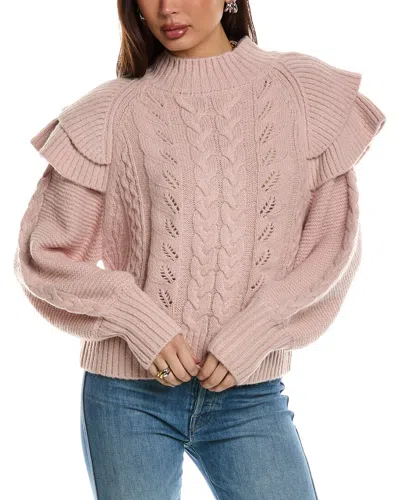 Driftwood Denim Driftwood Mila Wool & Mohair-blend Sweater In Pink