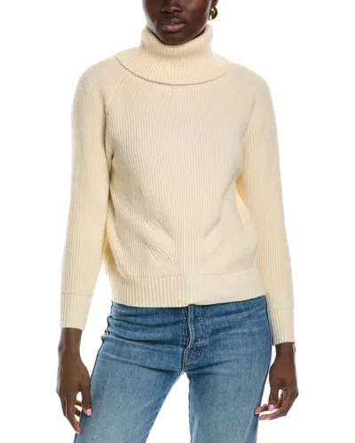 Lyra & Co Wool-blend Turtleneck Sweater In Beige