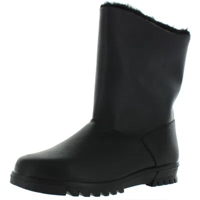 Toe Warmers Summit Womens Mid-calf Sherpa Lined Winter Boots In Black